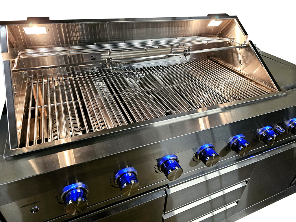 New 3 Piece Stainless Steel Outdoor BBQ Kitchen Grill Island Refriger